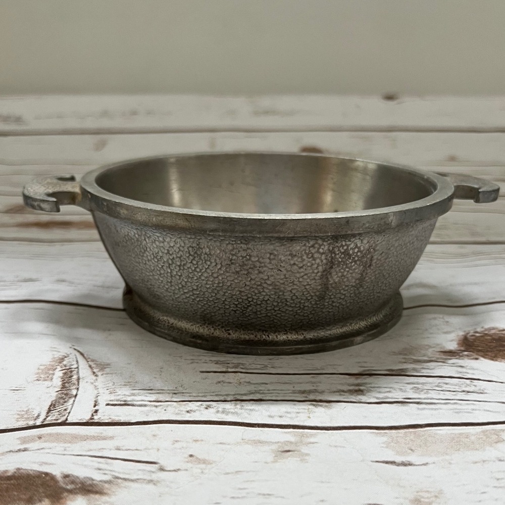 Guardian Service Serving Bowl Silver Hammered Cast Aluminum 6.5 Inch Vintage